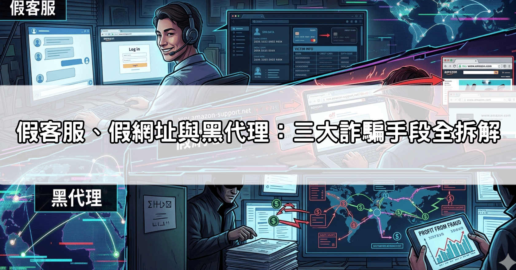 假客服、假網址與黑代理:三大詐騙手段全拆解